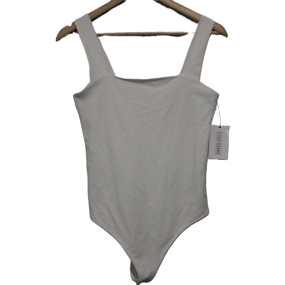 Womens Abercrombie & Fitch Soft A&F White Sleeveless Tank Bodysuit Size Medium M